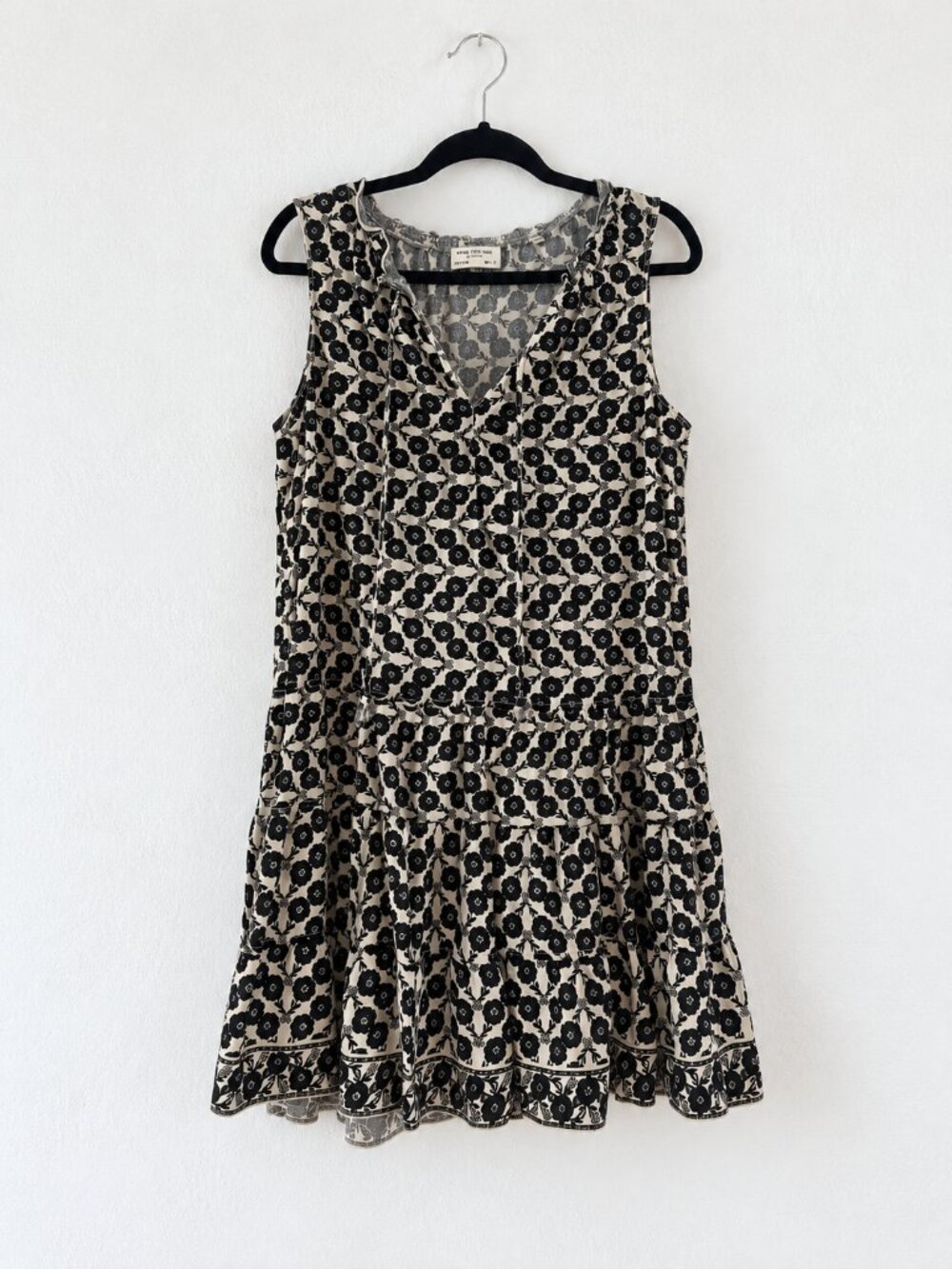 Max Studio London Sleeveless Floral Black Dress, Size XL
